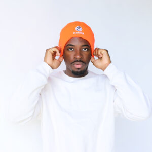 Bonnet orange rétro 80_s